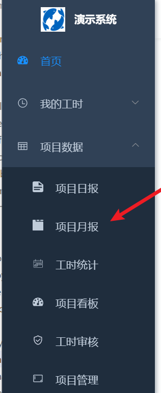 项目月报入口